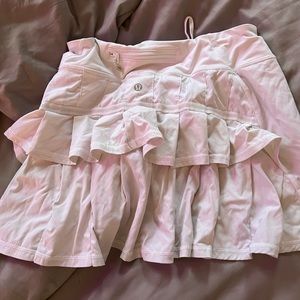 White Lululemon Ruffle Skirt (tall)